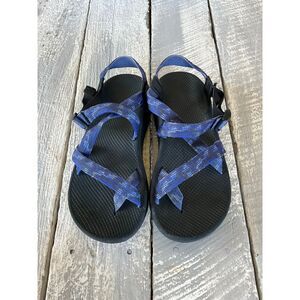 Chaco Men's Size 11 Blue Patterned Outdoor Sandals Comfortable Hiking Shoes